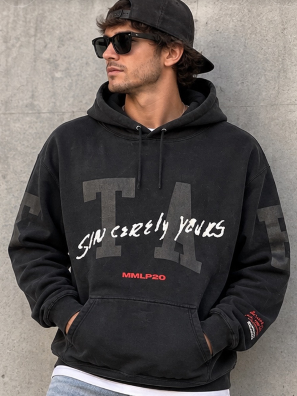 Eminem Marshall Mathers 20th Anniversary “Sincerely Yours” Black Hoodie